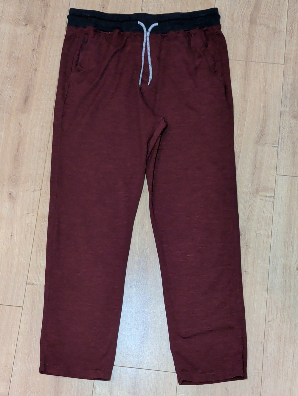 Marine Layer Burgundy Joggers with Contrast Waistband